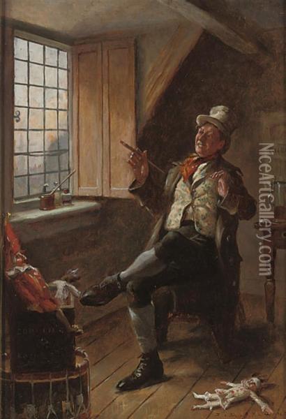 The Puppeteer Oil Painting - James Devine Aylward