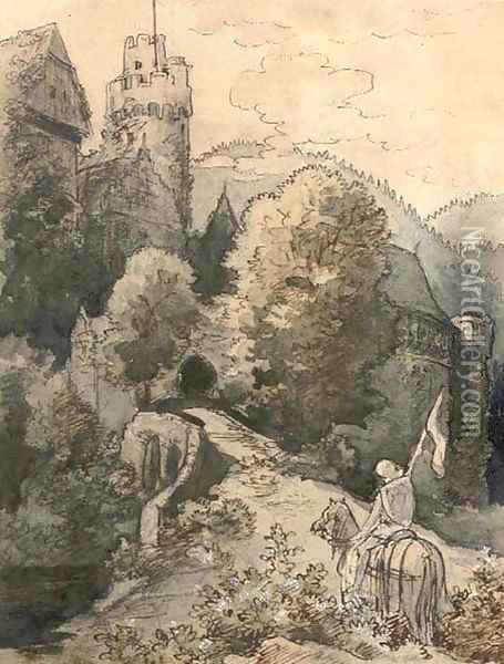 Returning to the castle Oil Painting - Victor Paul Mohn