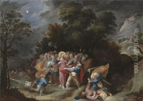 The Arrest Of Christ Oil Painting - Frans II Francken