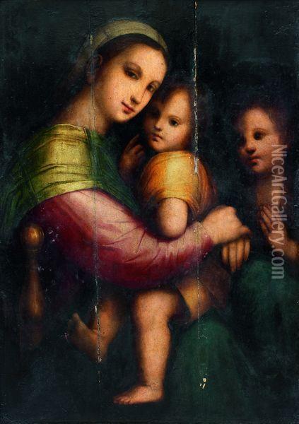 Vierge A L'enfant Avec Saint Jean-baptiste Oil Painting - Andrea Piccinelli Il Brescianino