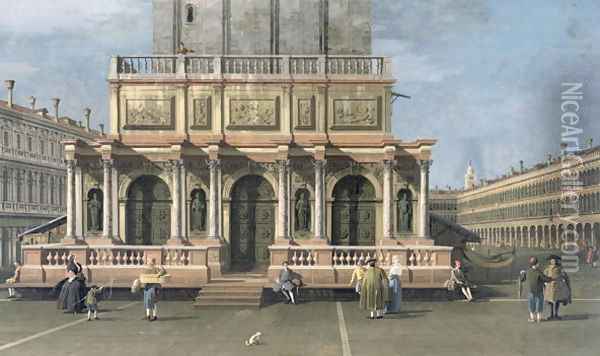 The Loggetta, Venice Oil Painting - (Giovanni Antonio Canal) Canaletto
