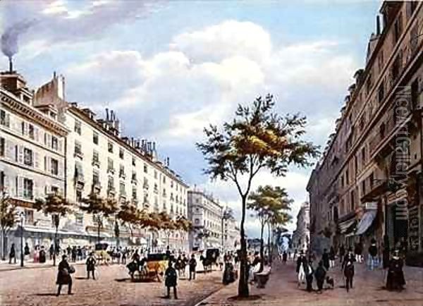 The Boulevard des Italiens Oil Painting - Felix Benoist