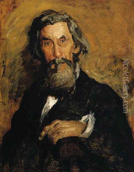 Portrait of William H. MacDowell Oil Painting - Thomas Cowperthwait Eakins
