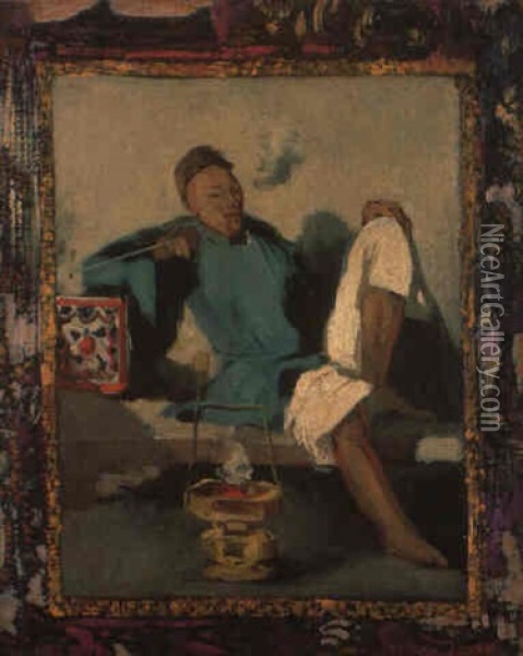 Le Fumeur D'opium Oil Painting - Odilon Redon