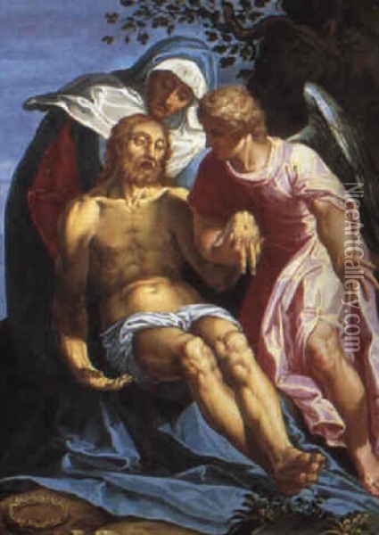 Nedtagelsen Fra Korset Oil Painting - Cornelius Galle the Elder