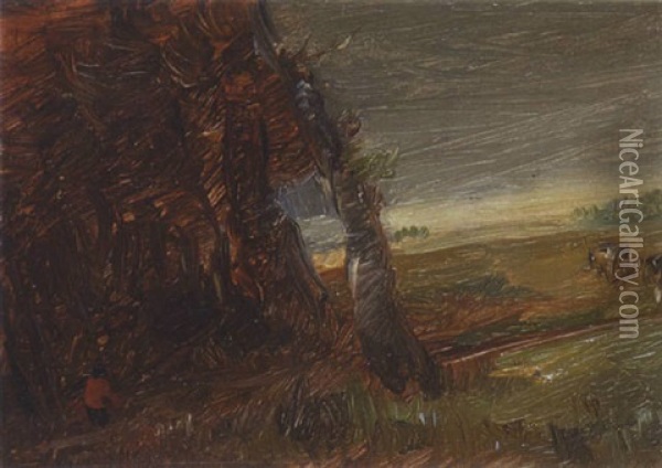 Herbstliche Waldrandlandschaft Oil Painting - Wilhelm Busch