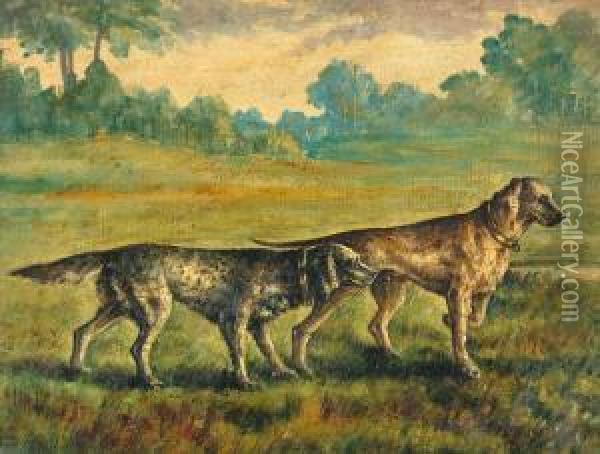 Cani Da Caccia Oil Painting - Giuseppe Michele Scaglia