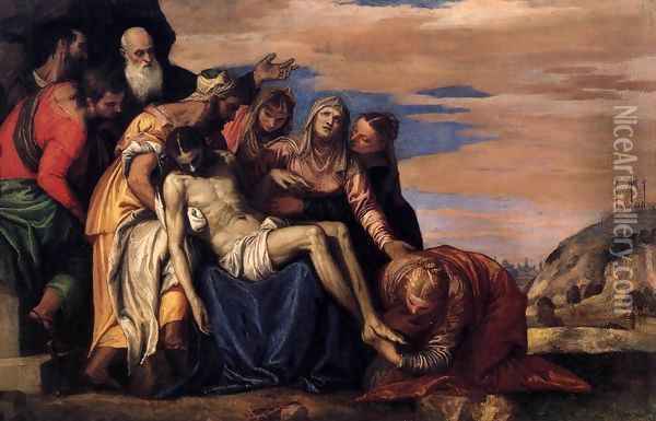 Lamentation over the Dead Christ Oil Painting - Paolo Veronese (Caliari)