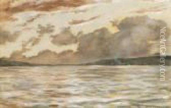 River Volga - Sunset Oil Painting - Isaak Ilyich Levitan