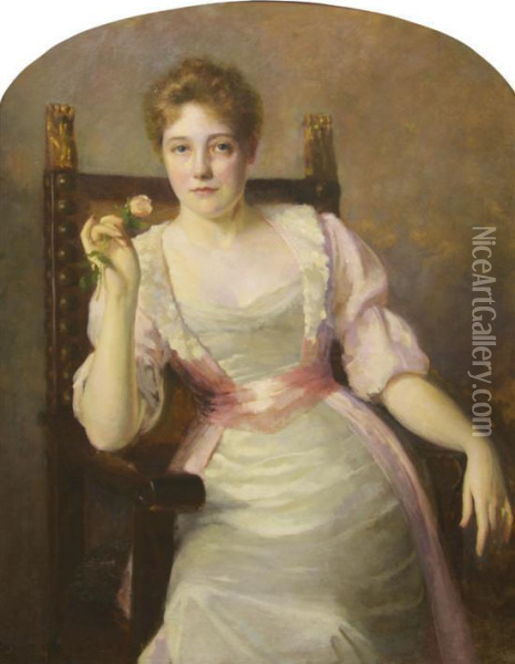 Portrait Of Woman Oil Painting - Ralph Elmer Clarkson