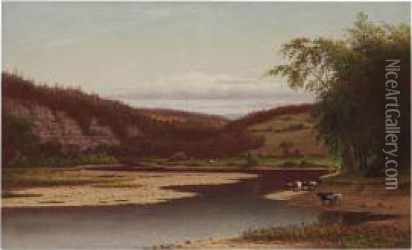 Pass Of The Genesee At Smoky Hollow Oil Painting - Lemuel Maynard Wiles
