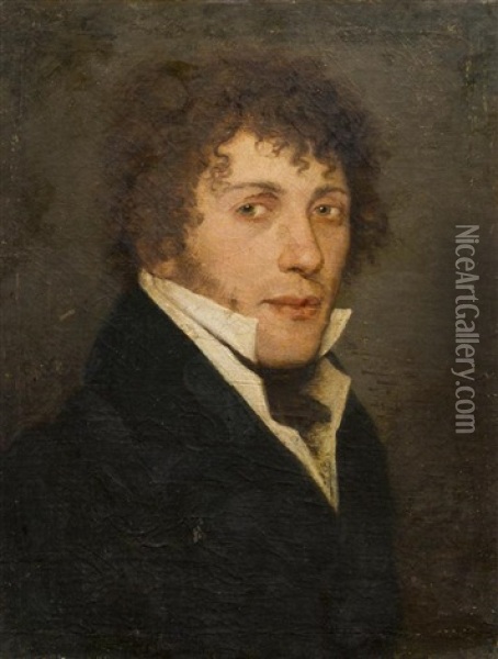 Portrait Of A Gentleman Oil Painting - Gaspare Landi