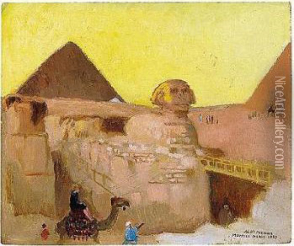 Vue Du Sphinx Le Soir Oil Painting - Maurice Denis