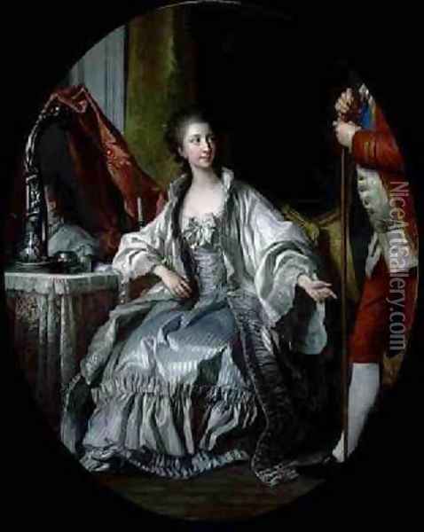 Portrait of the Marquise de Marigny 1769 Oil Painting - Louis Michel van Loo