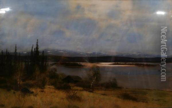 Fjallandskap Oil Painting - Carl Brandt