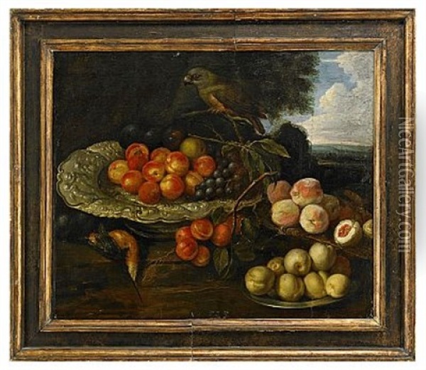 Fruktstilleben Oil Painting - Pieter Van Boucle