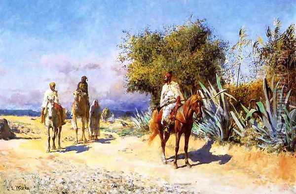 Arabs on the Move Oil Painting - Edwin Lord Weeks