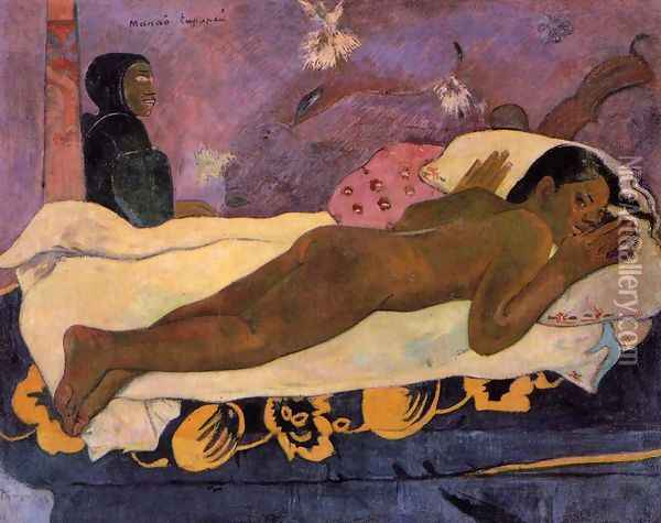 Manao Tupapau Aka Spirit Of The Dead Watching Oil Painting - Paul Gauguin