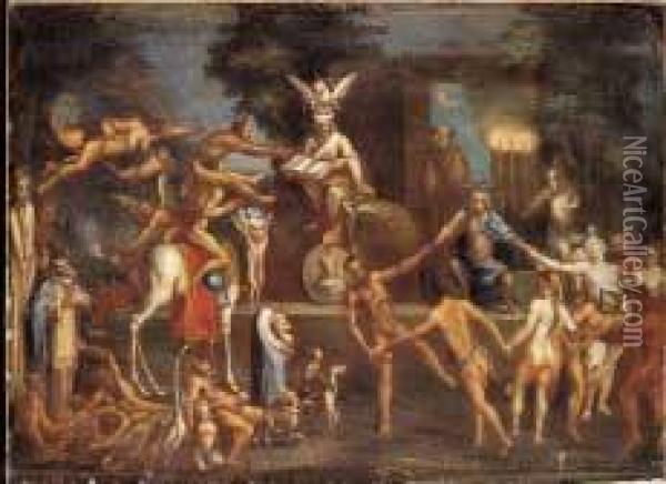 Scena Di Stregoneria Oil Painting - Claude Gillot