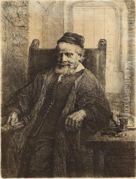 Jan Lutma, Goldschmied In Amsterdam Oil Painting - Rembrandt Van Rijn