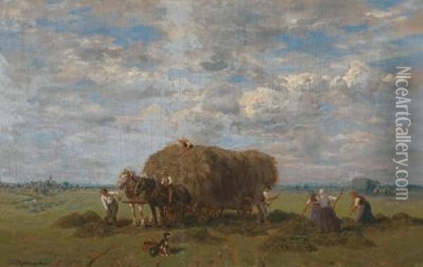 Haymaking Oil Painting - Desire Tomassin