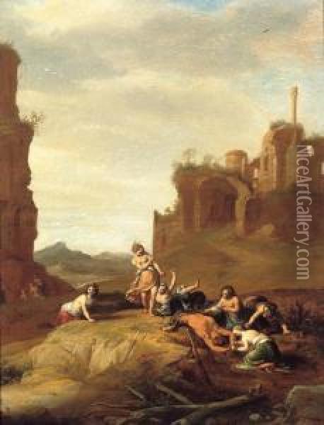 The Flaying Of Marsyas Oil Painting - Bartholomeus Breenbergh