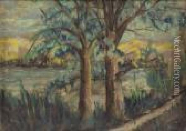 Landscape Sketch Oil Painting - Theodore Robinson