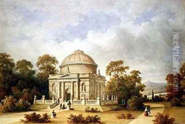 A Design for the Hamilton Mausoleum Oil Painting - Henry Edmund Goodridge