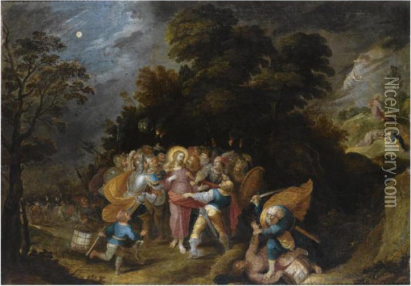 The Arrest Of Christ In The Garden Of Gethsemane Oil Painting - Frans II Francken