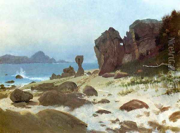 Bay Of Monterey Oil Painting - Albert Bierstadt