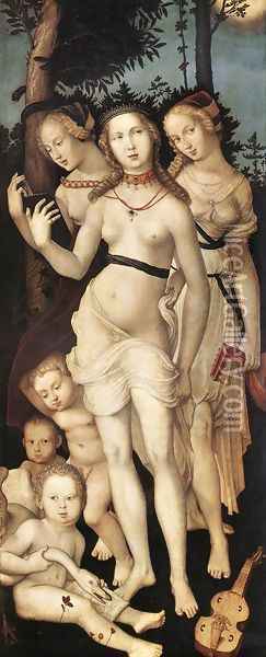 The Three Graces c. 1540 Oil Painting - Hans Baldung Grien
