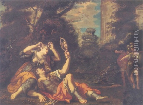 Rinaldo And Armida Oil Painting - Innocenzo Tacconi
