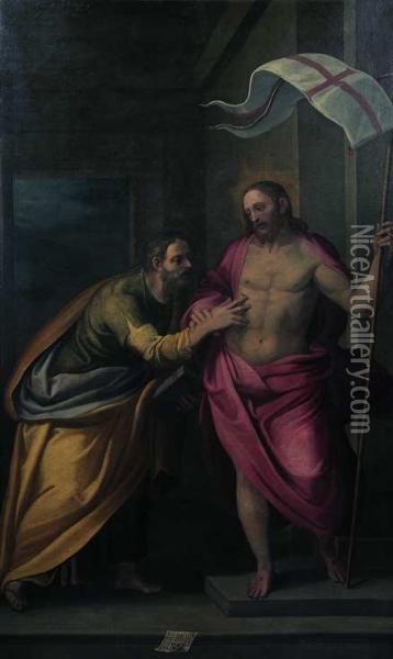 L'incredulita' Di San Tommaso Oil Painting - Giovanni Battista Ricci