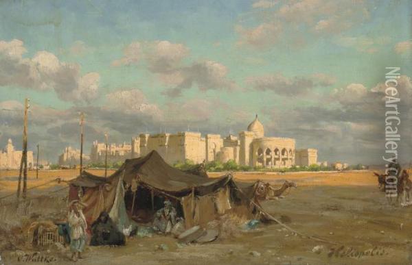 Heliopolis, Egypt Oil Painting - Carl Wuttke