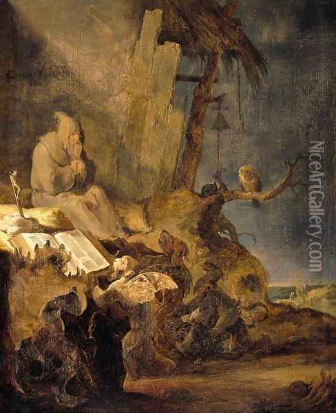The Temptation of St Anthony 1629 Oil Painting - Cornelis Saftleven