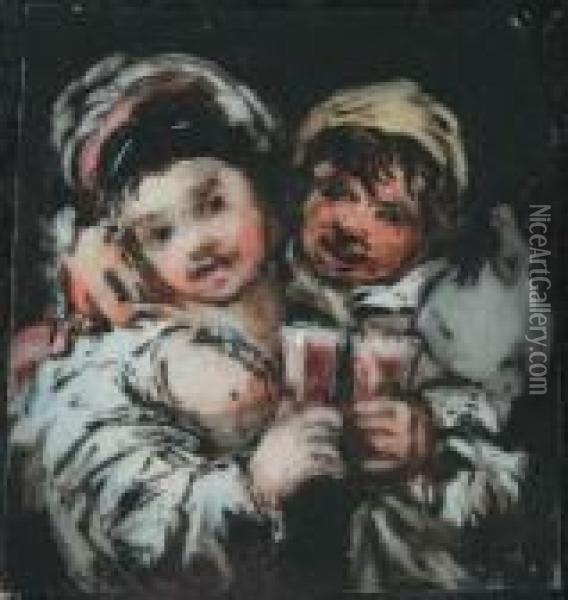 Couple De Buveurs Oil Painting - Francisco De Goya y Lucientes
