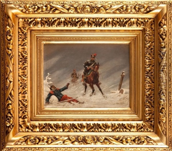 Scena Z Wojen Napoleonskich Oil Painting - Christian Sell