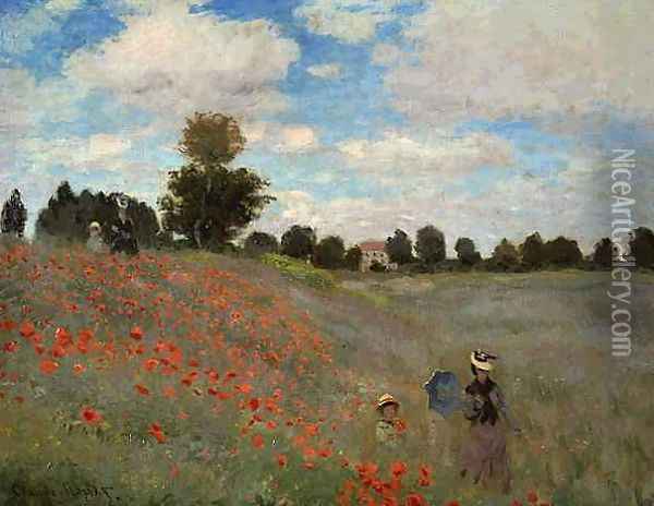 Field of Poppies Oil Painting - Claude Oscar Monet