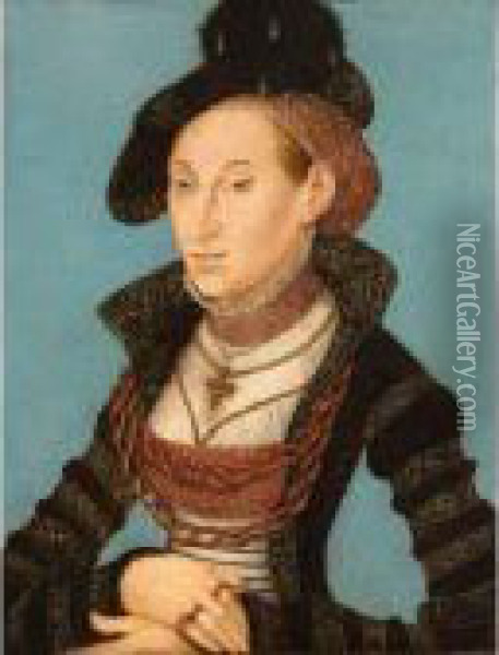 A Portrait Of Johann Friedrich I Oil Painting - Lucas The Elder Cranach