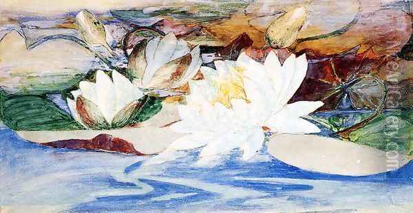Waterlilies Oil Painting - John La Farge