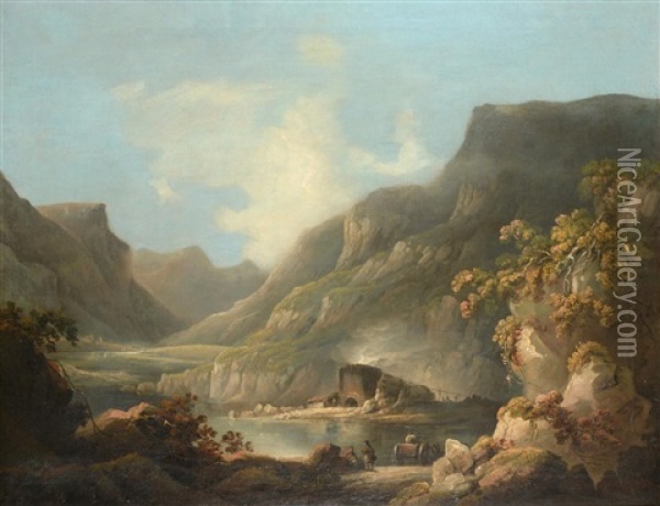 Lead Mining At Southwaite, Cumberland Oil Painting - Julius Caesar Ibbetson