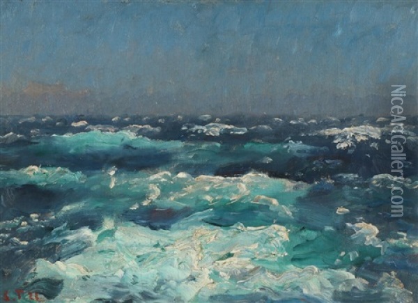 Marine Oil Painting - Laurits Regner Tuxen