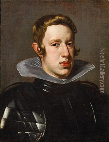 Portrait Of King Philip Iv Of Spain Oil Painting - Diego Velazquez