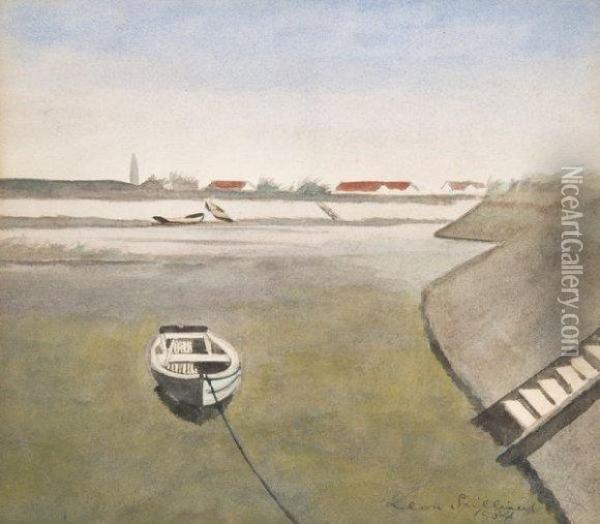 Bateau Au Bassin D'ostende Oil Painting - Leon Spilliaert