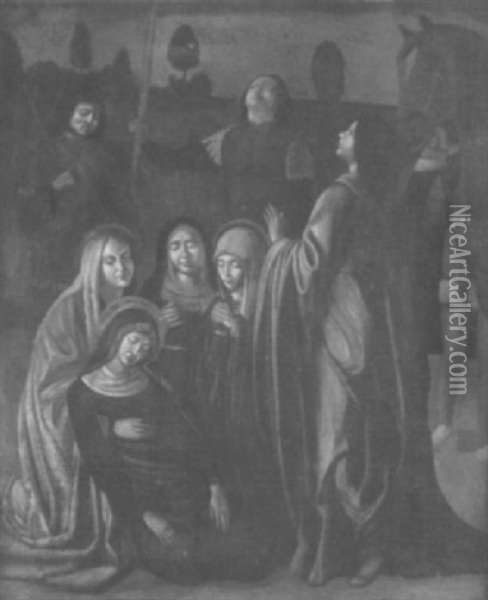 Szene Aus Der Kreuzigung Christi Oil Painting - Michele Da Verona