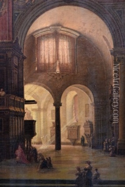 Interieur De Cathedrale Oil Painting - Maximilian Albert Hauschild