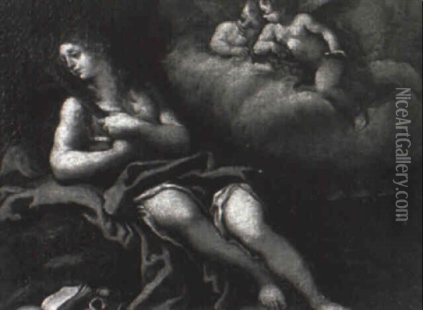 The Penitent Magdalene Oil Painting - Belisario Corenzio
