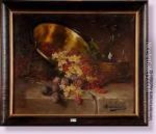 Nature Morte Aux Fruits Oil Painting - Alphonse de Neuville