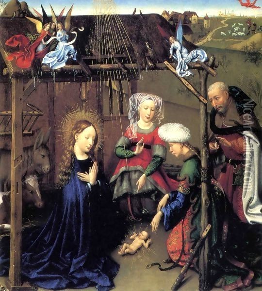 Nativity Oil Painting - Jacques Daret