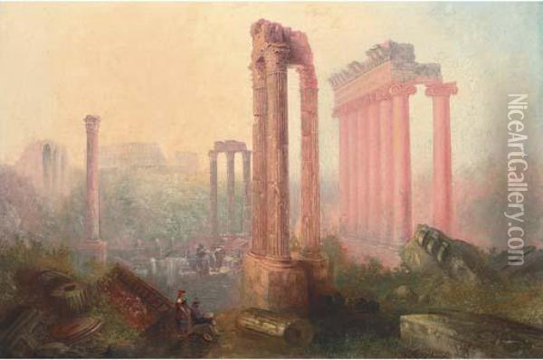 The Forum, Rome Oil Painting - Sydney Herbert